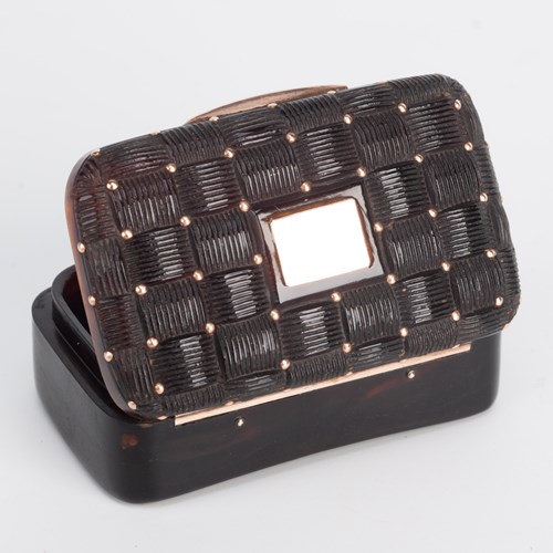Tortoiseshell And Gold Snuff Box