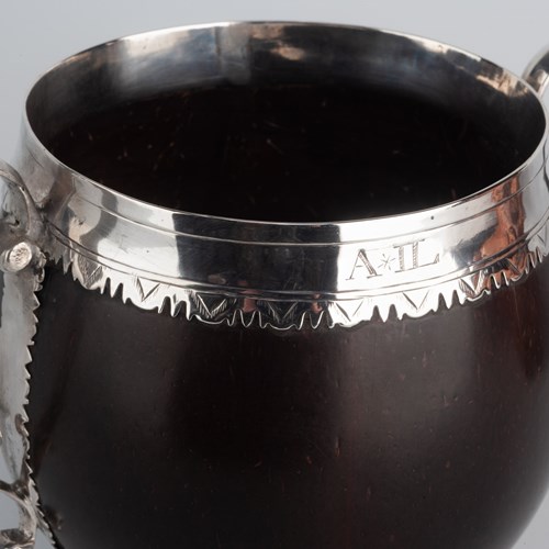 Early Silver Mounted Coconut