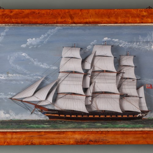 Diorama Of A Ship Embarking For Open Seas 