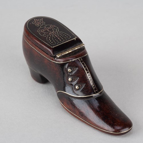 A Fine Early Victorian Snuff Shoe 