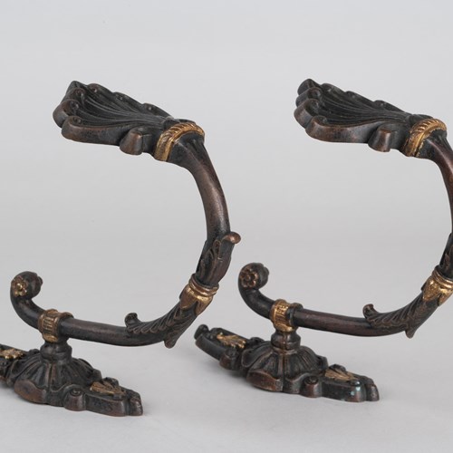 French Parcel-Gilt Bronze Curtain Ties