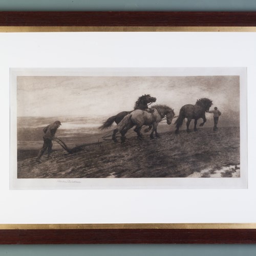 Herbert Dicksee's 'The Last Furrow'.