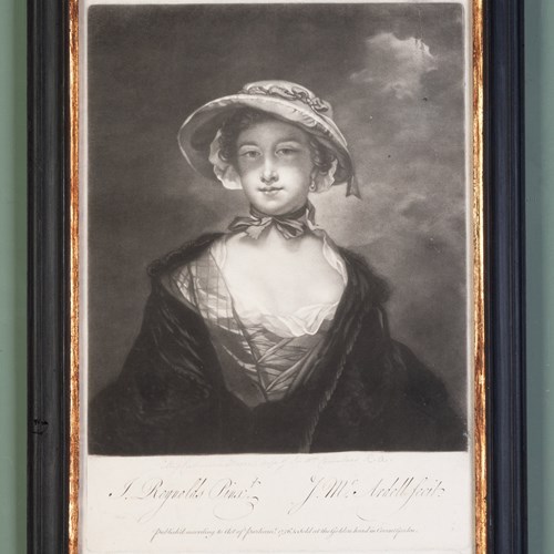 Mezzotint Portrait Of Miss Catherine More.