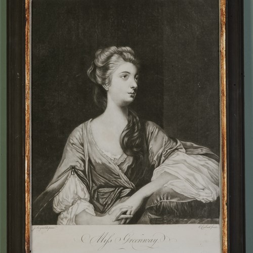 Miss Greenway, Mezzotint After Sir Joshua Reynolds