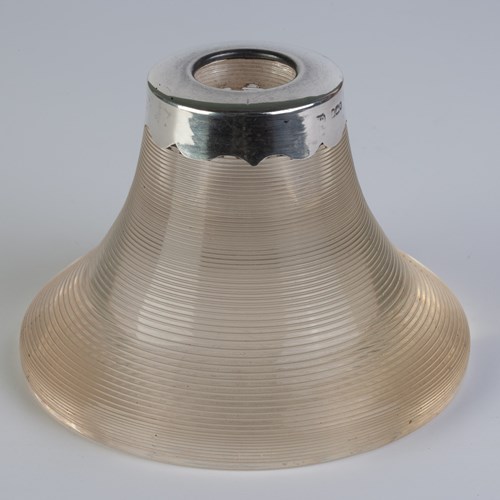 A Unusual Silver-Mounted Glass Match-Striker