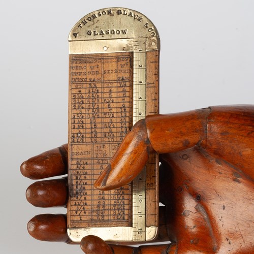 Boxwood & Brass Slide Rule 