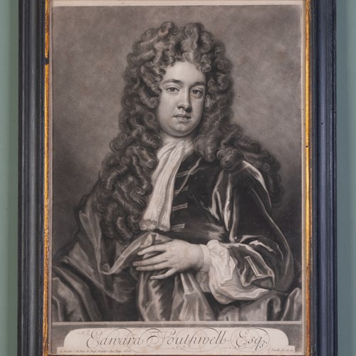 Mezzotint Portrait Of Edward Southwell Esq.