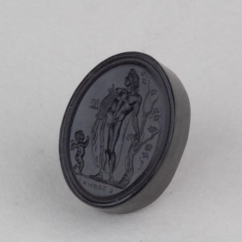 Amethyst Glass Intaglio: The Story Of Apollo