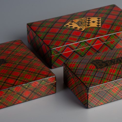 A Collection Of Tartanware Games Boxes