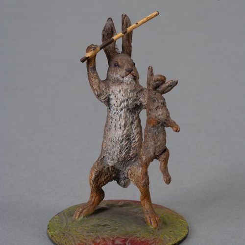 Vienna Bronze Mother Hare And The Naughty  Leveret 