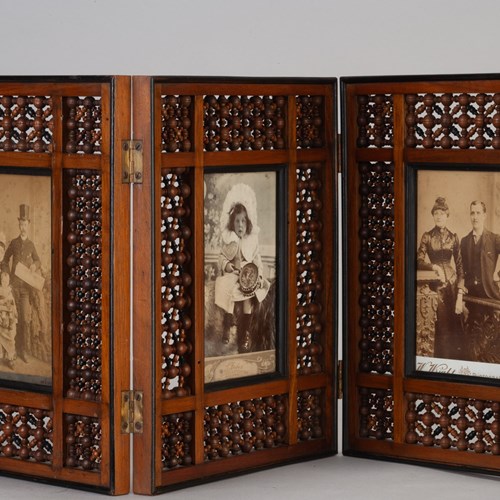 Syrian Mashrabiya Inspired Triptych Photo Frame