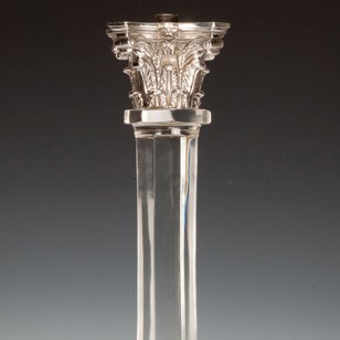 Cut Glass Corinthian Column Lamp