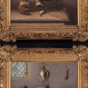 Pair Game & Seafood Still-Lifes By Benjamin Blake