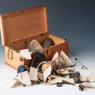 A Finely Made Cedarwood Box Full of Souvenirs