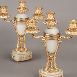 Louis XVI Three Branch Candlebra