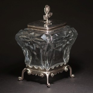 Cut Glass Teacaddy Or Sugar Box