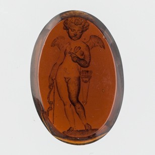 Intaglio: Cupid Holding A Butterfly