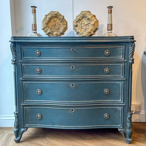 Early 20Th Century French Serpentine Commode With Concealed Mahogany Compartment