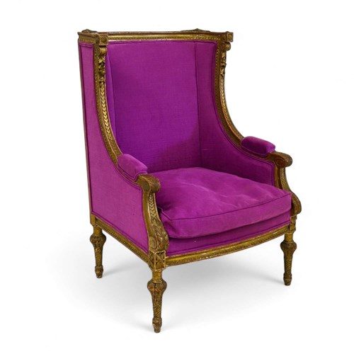 Louis XVI Gilt Wood Confessional Or Shepherdess Bergère