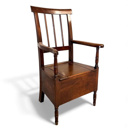 Early Georgian Oak/Walnut Commode Chair C.1680-1720 | English Antique Chair