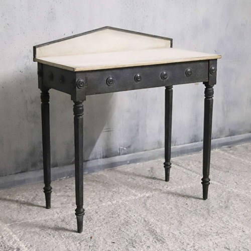 English Console Side Table With Back Upstand And Drawer, Circa 1880