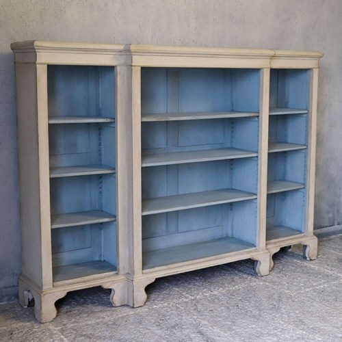 Georgian Dwarf Breakfront Open Bookcase