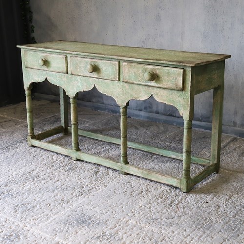 18Th Century Oak Dresser Base - Later Painted