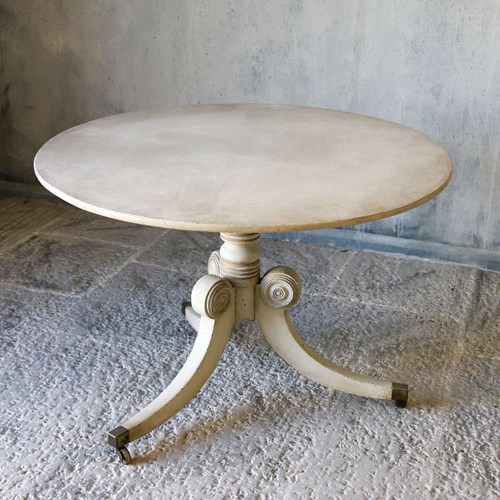 Regency Snap Top Table With Original Castors - Later Painted