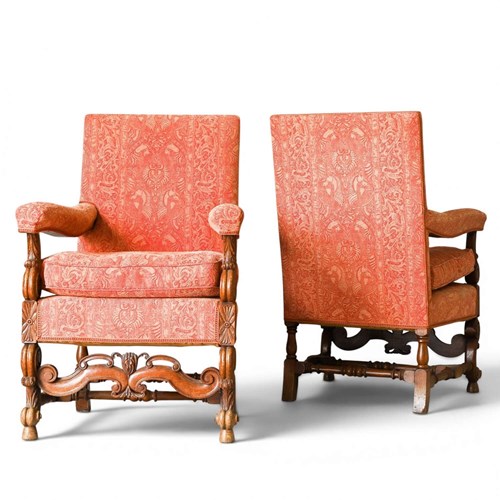Pair Of Late 19Th Century French Renaissance Revival Oak Armchairs | Circa 1890–