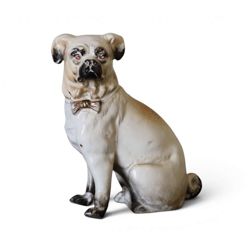 Porcelain Pug Ornament — Continental, Circa 1900