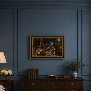 16Th C. Italian Oil On Oak - Adorat...