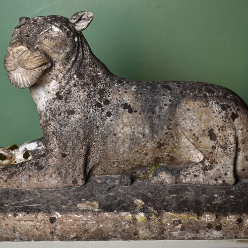 Large Marble Sculpture Of A Lioness 