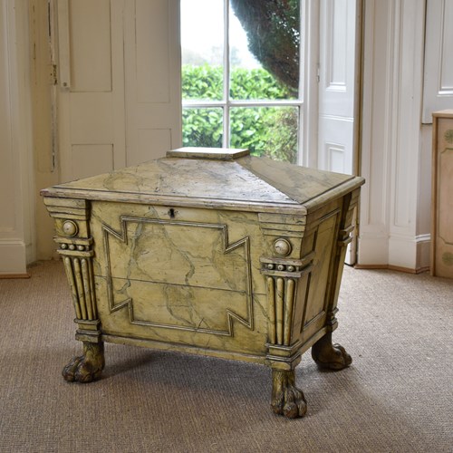 Regency Faux Marble Cellaret