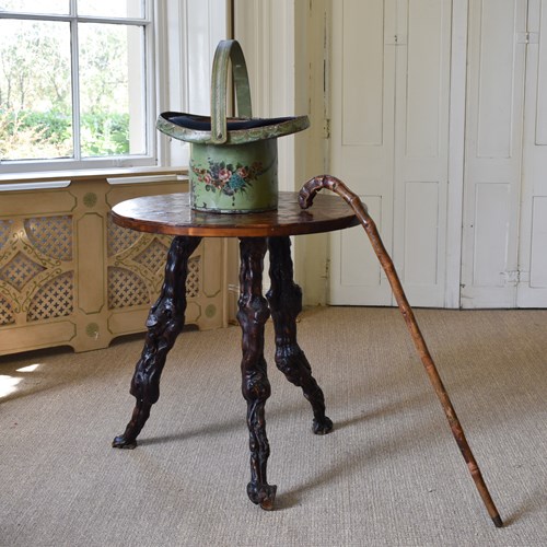 Georgian Painted Leather Hat Box