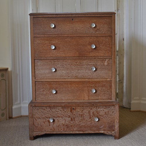 Limed Oak Tall Chest 