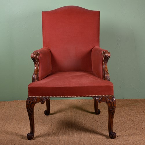 Howard & Sons Mahogany Library Armchair