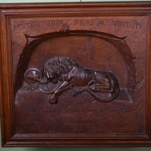 Black Forest Carving Of The Lion Of Lucerne 