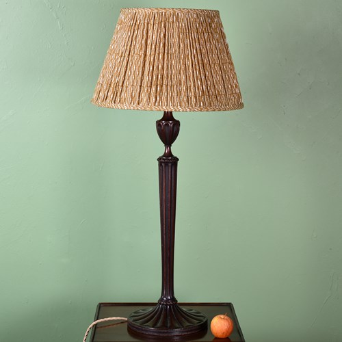 Large Georgian Carved Mahogany Table Lamp 