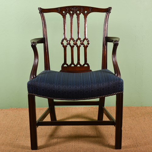 Chippendale Period Mahogany Armchair 