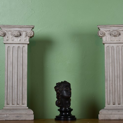 Carrara Marble Corinthian Pillars