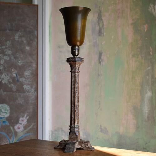 Limed Oak Table Lamp 