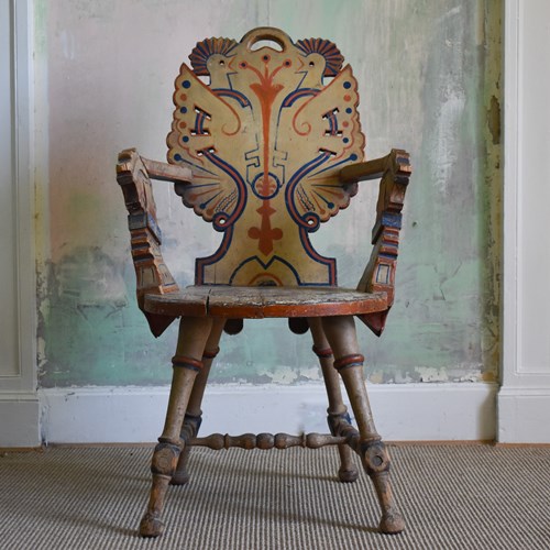 Swedish Folk Art Armchair