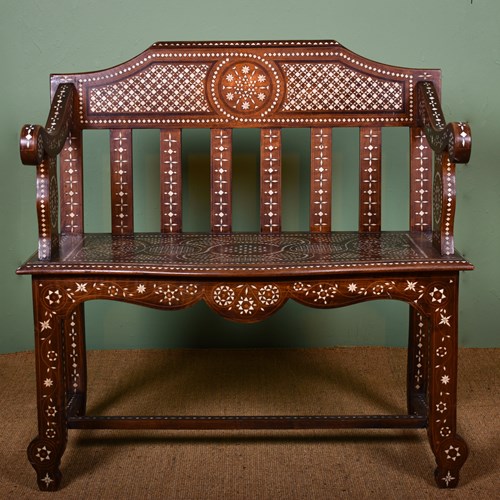 Moorish Inlaid Bench