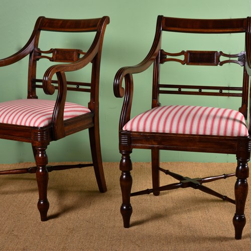 Pair Of Scottish Regency Armchairs 