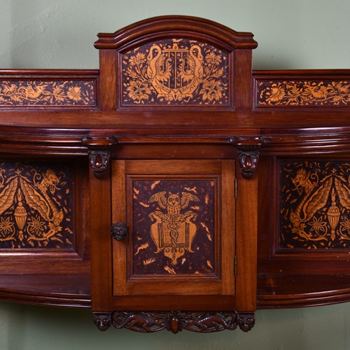 A Folk Art Hanging Shelf Cabinet 