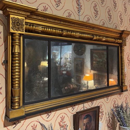 Regency Giltwood Overmantel Mirror 