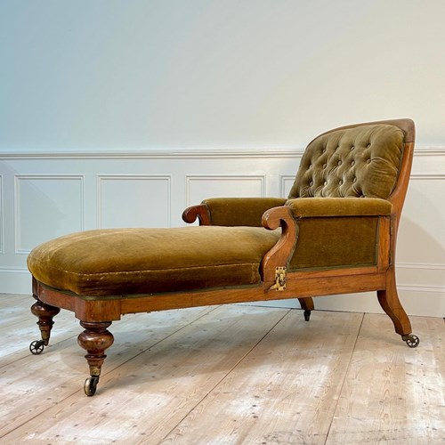 19Th C Walnut Country House Daybed