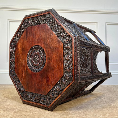 Carved Anglo Indian Octagonal Table