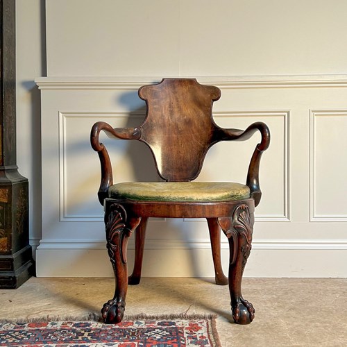 Superb Gillows George IV Shepherd's Crook Armchair