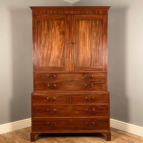 18th C Gillows Mahogany Linen Press